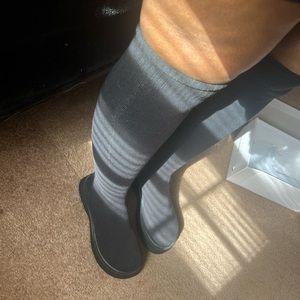 Black sock knees High boots